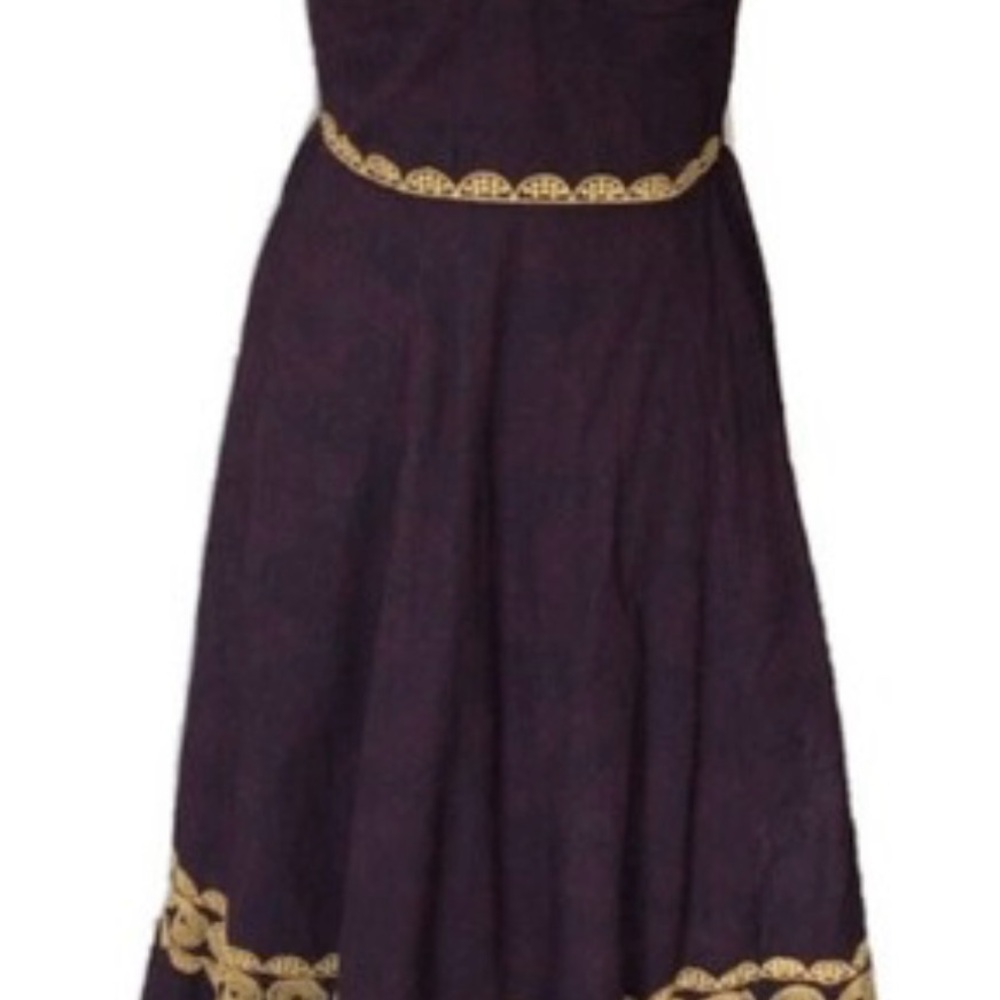 Elegant Purple Strapless A-Line Dress for Prom